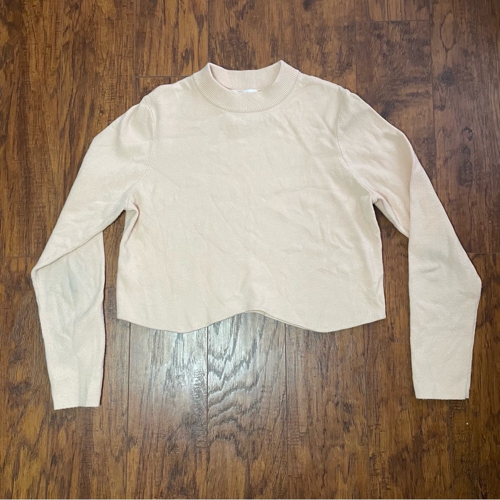 Zara Pink Cropped Sweater